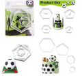 4-Piece Football Plastic Cookie Cutter Set for Baking