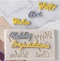Best Wishes Silicone Fondant Mould for Cake Decorating