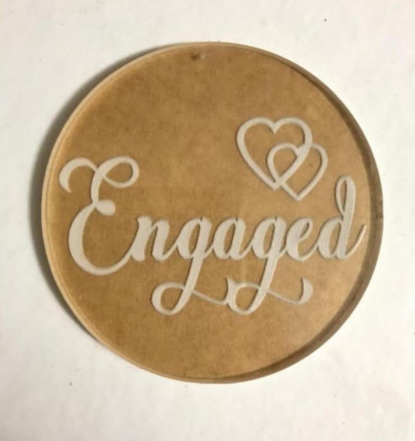 Engaged Fondant Embosser | Acrylic Cake & Cookie Stamp