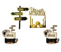 Umrah Mubarak Acrylic Cake Topper Set for Islamic Celebrations