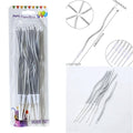 12-Piece Silver Spiral Candles for Cake Decorating