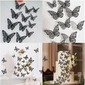 3D Black Butterfly Cake Decorations – Pack of 12 Pieces