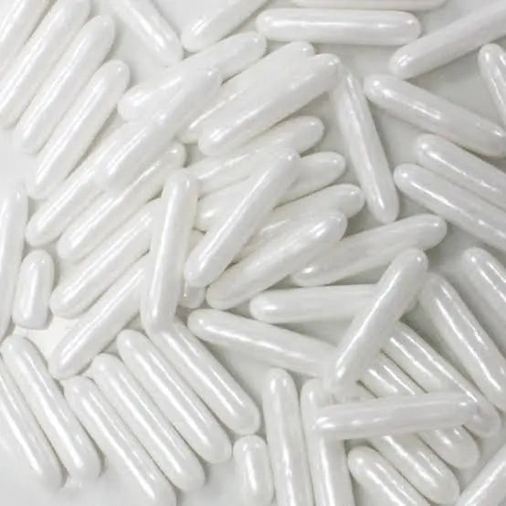 Imported White Rod Sprinkles 25g for Cake Decorating