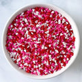 Red, Pink & White Mini Heart Sprinkles – Valentine Mix