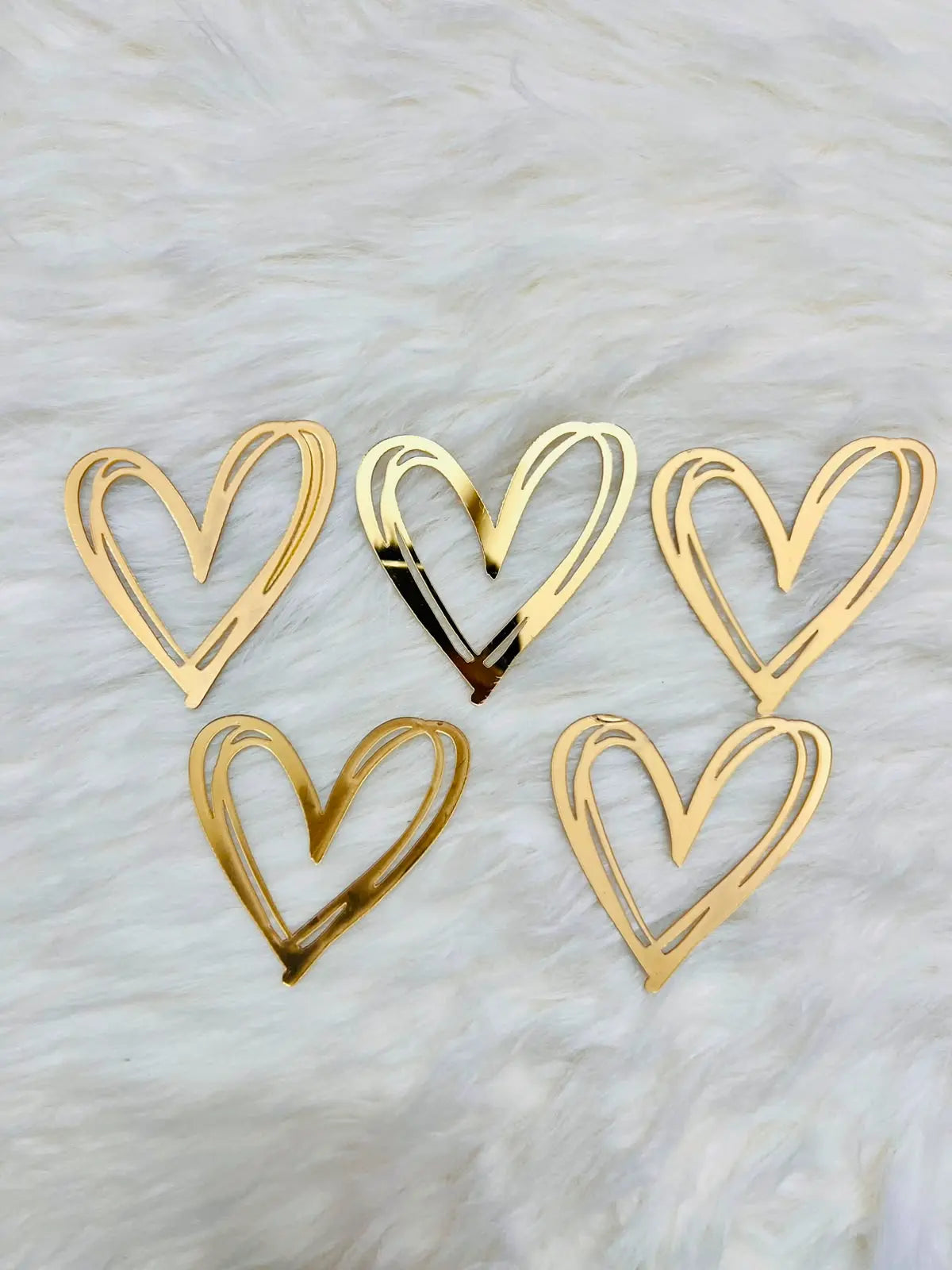Acrylic “Heart” Tags – Pack of 5 for Cakes & Gifts