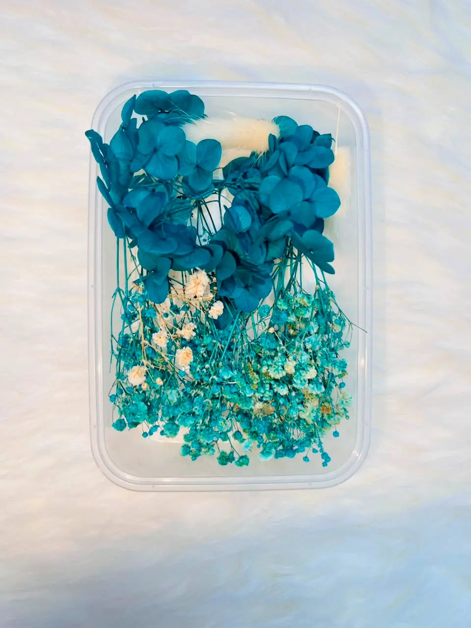 Dried Baby’s Breath & Hydrangea Flower Box