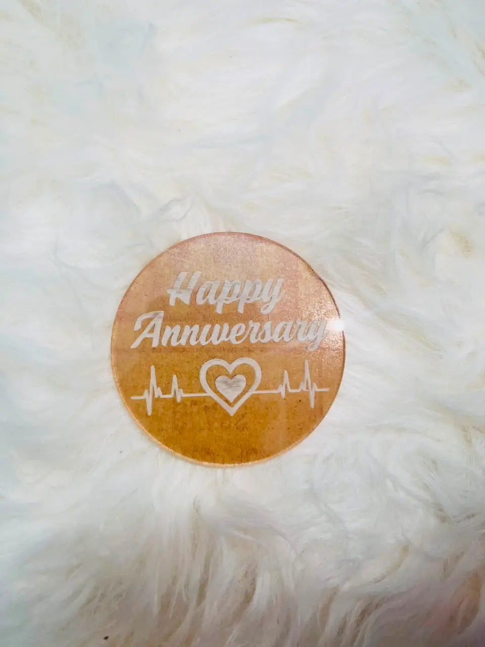Happy Anniversary Fondant Acrylic Stamp | Cake Embosser