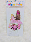 Lady & Butterfly Cake Topper Set | Elegant Cake Décor