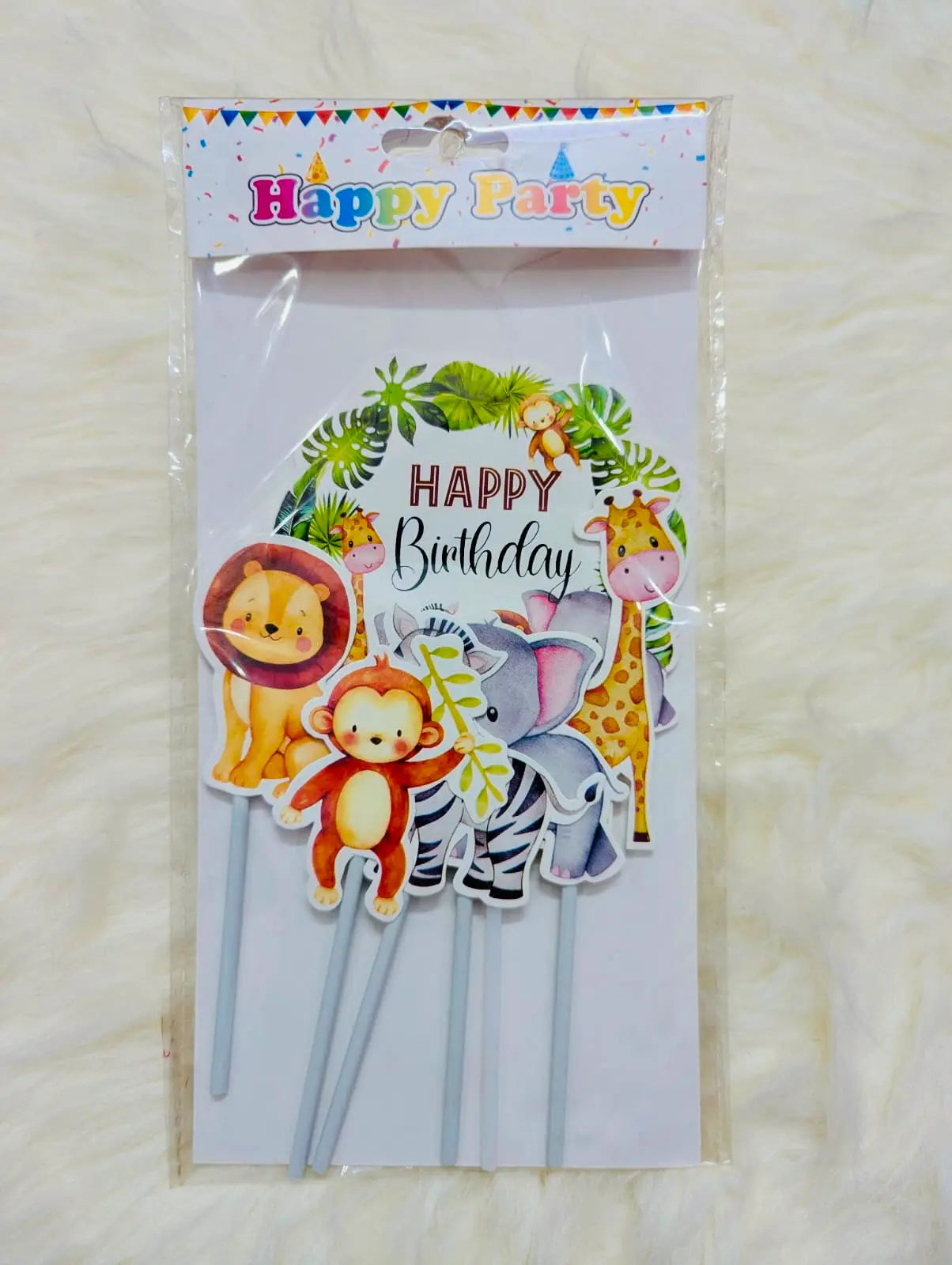 Jungle Theme Character Cake Topper | Party Cake Decoration