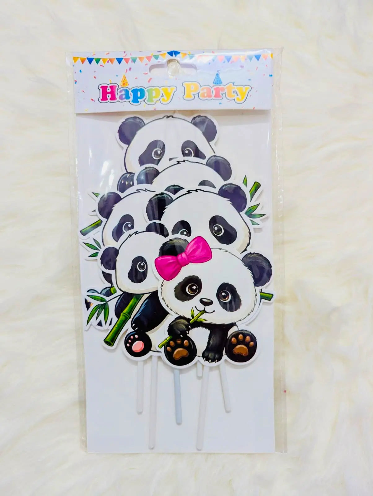 Panda Theme Character Cake Topper | Party Cake Decoration