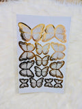 3D Grey Butterfly Sheet – 13 Pieces for Cake Décor