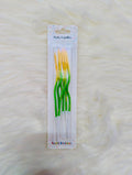 Double Shade Curve Candles – Pack of 6 Pieces