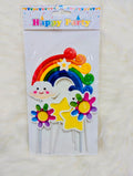 Rainbow Theme Character Cake Topper | Birthday Cake Décor