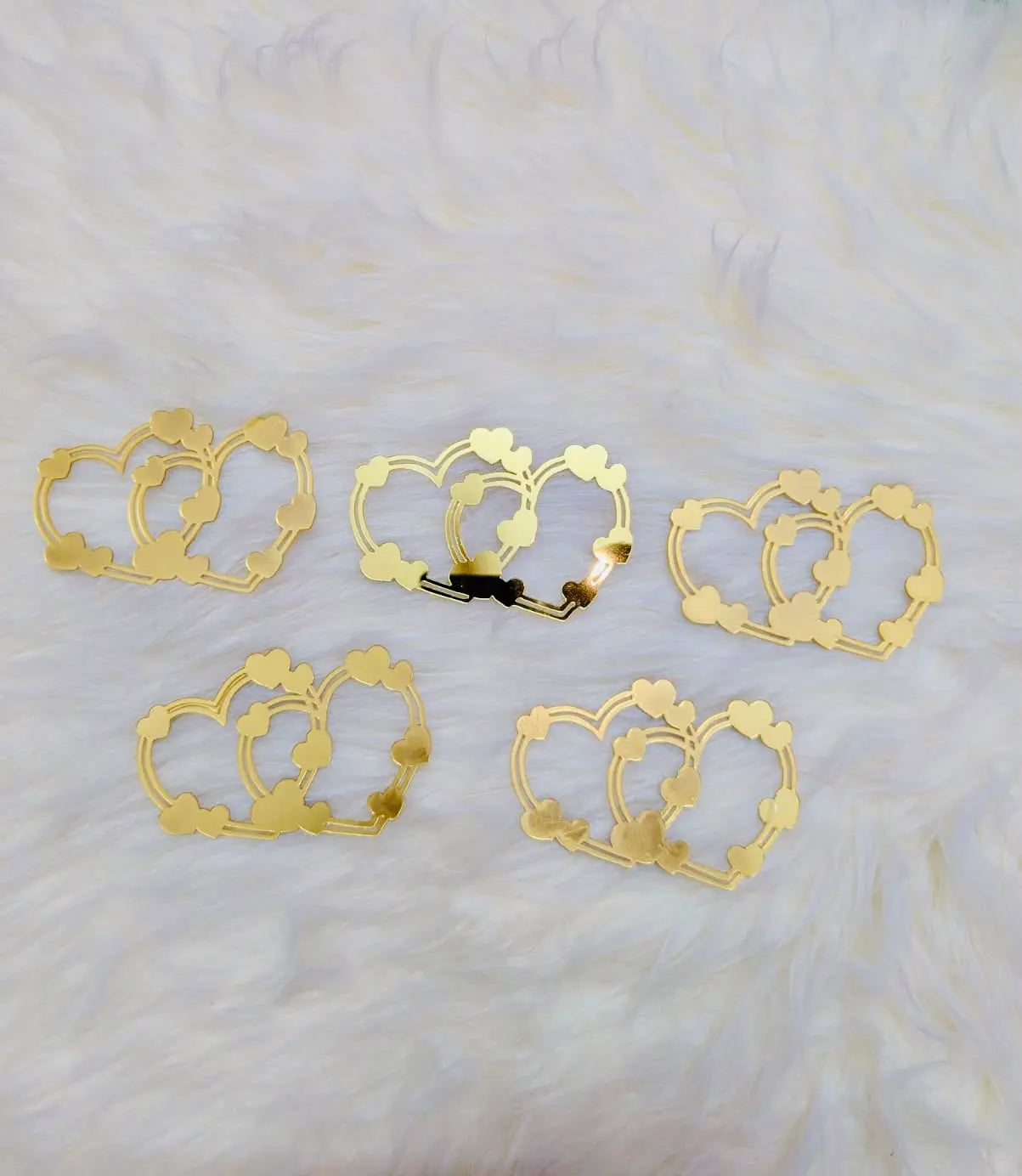 Fancy Heart Acrylic Tags for Cakes & Gifts – Pack of 5