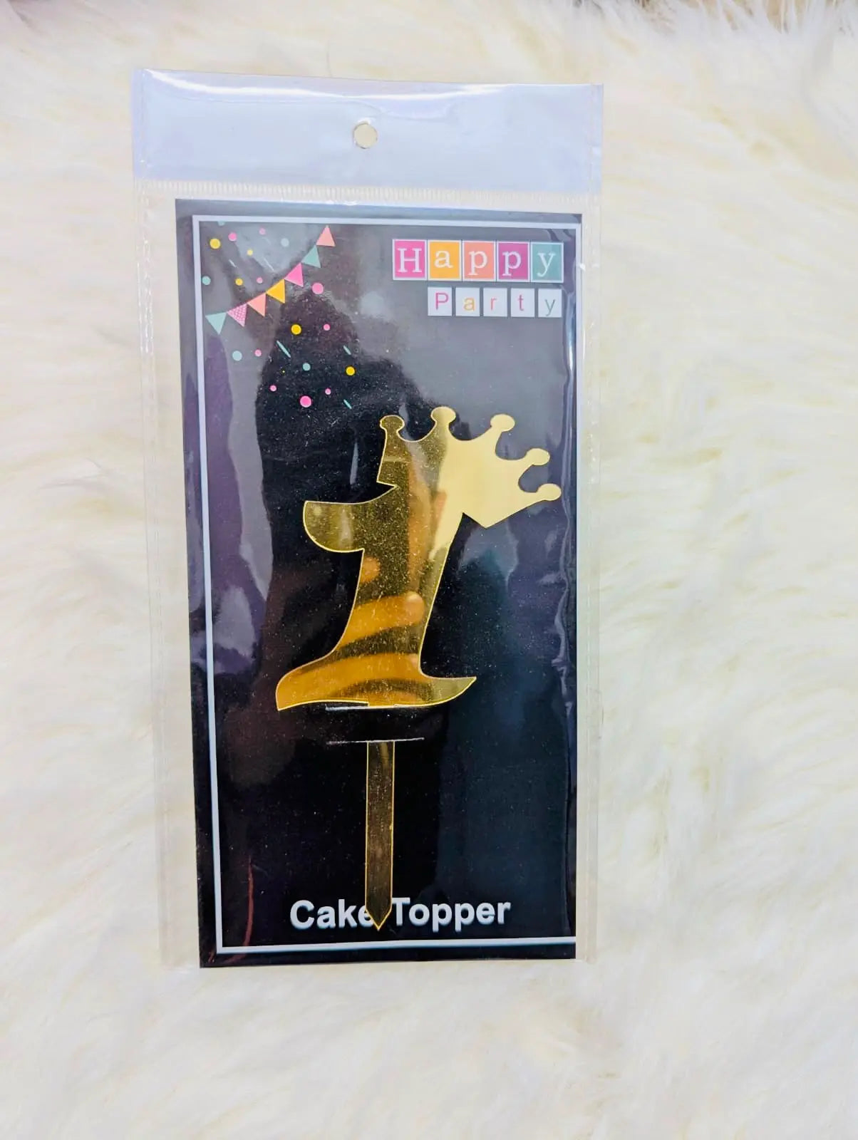 Number 1 Acrylic Cake Topper | First Birthday Cake Décor