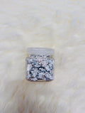 Edible Silver Foil Flakes Small Jar | Cake Decoration