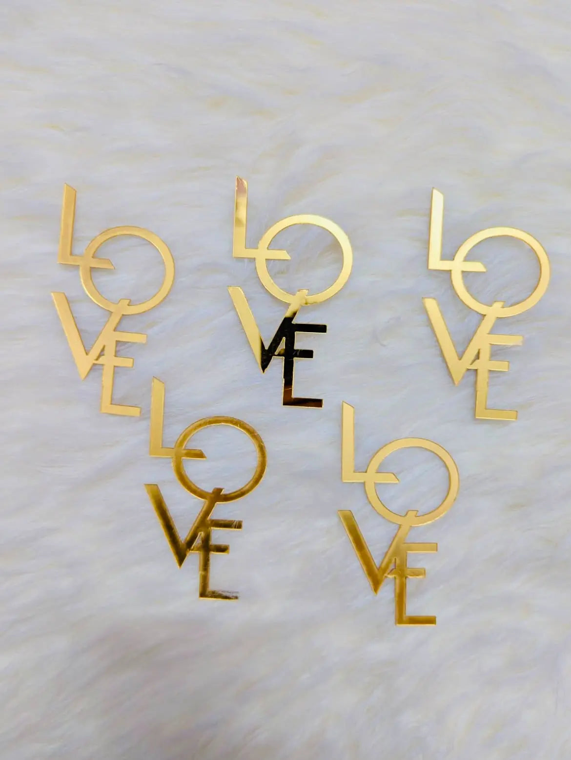 Love Acrylic Tags for Cakes & Gifts – Pack of 5
