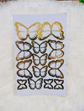 3D White Butterfly Sheet – 13 Pieces for Cake Décor