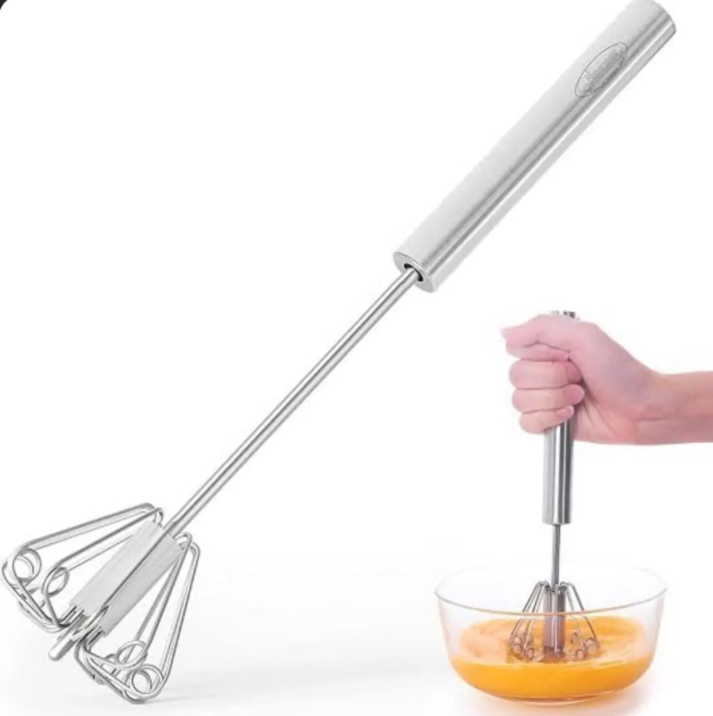 Push-Type Hand Beater | Manual Egg & Cream Whisk