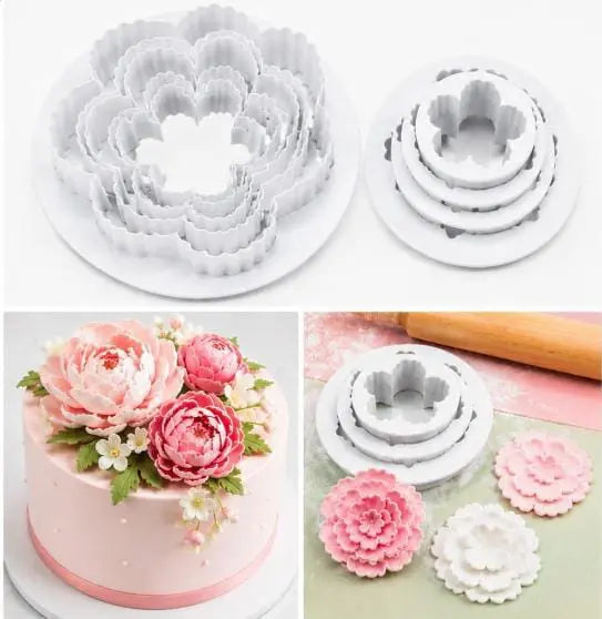 Peony Flower Cutter Set | Fondant & Cake Decorating Tool