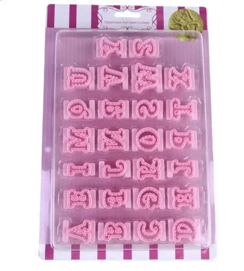 Alphabet Fondant Cutter Set | Letter Cake Decorating Tools