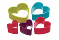 Heart-Shaped Plastic Cutter Set – 5 Pieces