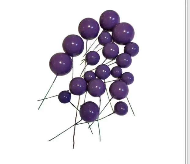 Dark Purple Faux Balls – Pack of 20 | Floral & Craft Décor