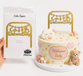 Welcome Baby Gold Acrylic Cake Topper | Baby Shower Décor
