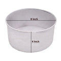 8x4 Inch High Cake Pan | Deep Round Baking Pan