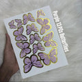 3D Purple Butterfly Sheet – 13 Pieces for Cake Décor
