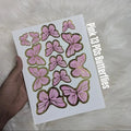 3D Pink Butterfly Sheet – 13 Pieces for Cake Décor