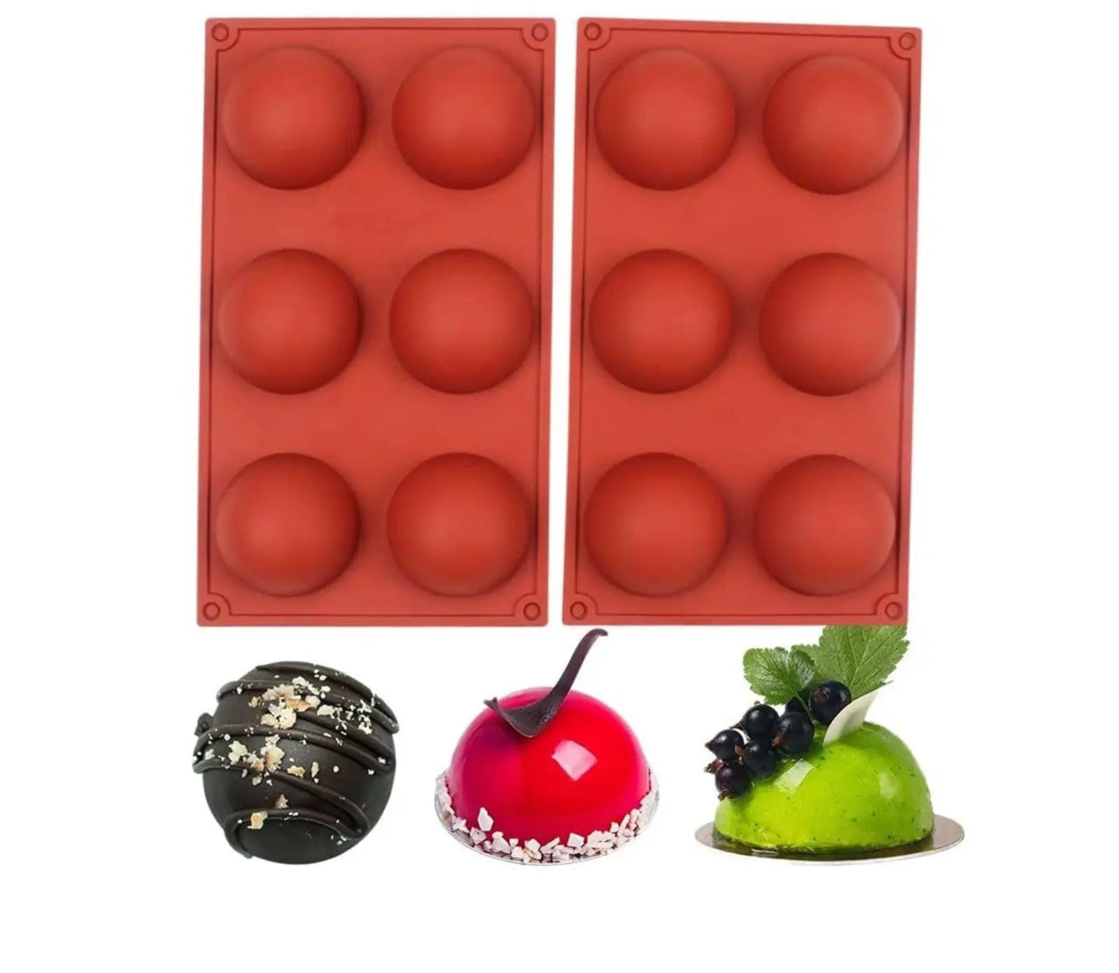 6-Cavity Ball Silicone Chocolate Mould | Baking Tool