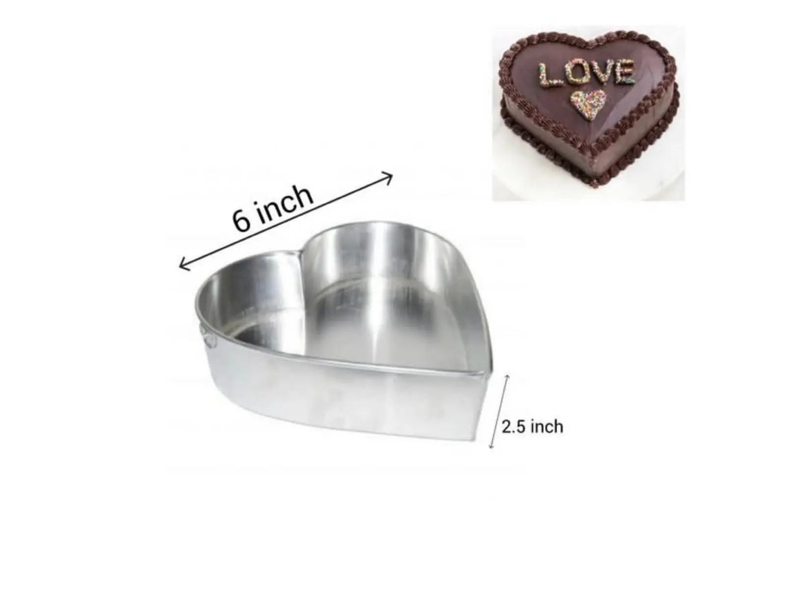 6-Inch Heart Cake Pan | Heart-Shaped Baking Pan