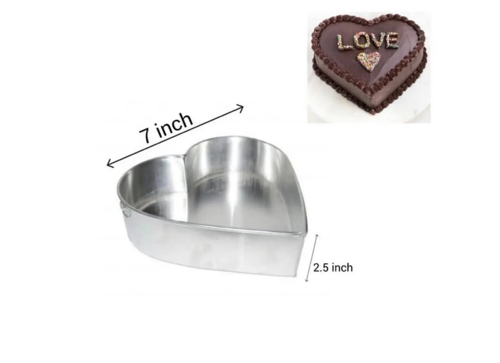 7-Inch Heart Cake Pan | Heart-Shaped Baking Pan