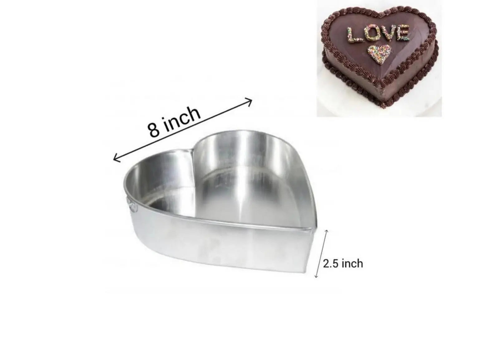 8-Inch Heart Cake Pan | Heart-Shaped Baking Pan