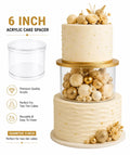 Acrylic Cake Spacer 6 Inch | Clear Cake Separator for Tiered Cakes