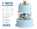 Acrylic Cake Spacer 7 Inch | Clear Cake Separator for Tiered Cakes