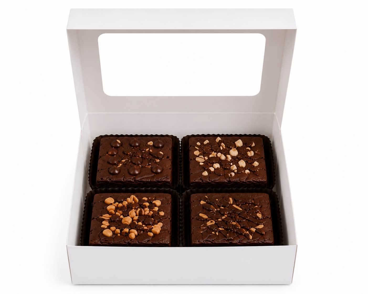4 Brownies Box – Premium Bakery Packaging & Gift Box