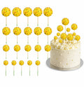 Yellow Glitter Sprinkle Faux Ball Pack of 20 | Baking Shop