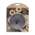 11-Piece Round Stainless Steel Biscuit Cutter Set