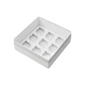 9 Cupcakes Transparent Lid Box | Clear Cupcake Packaging Box for Bakery & Gifts