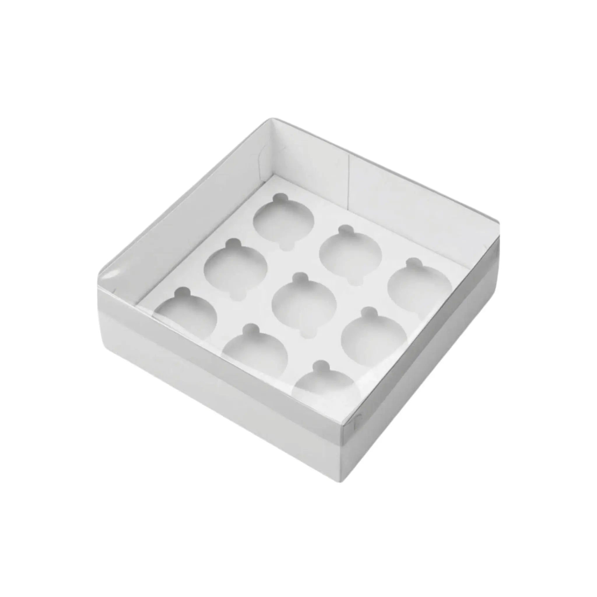 9 Cupcakes Transparent Lid Box | Clear Cupcake Packaging Box for Bakery & Gifts