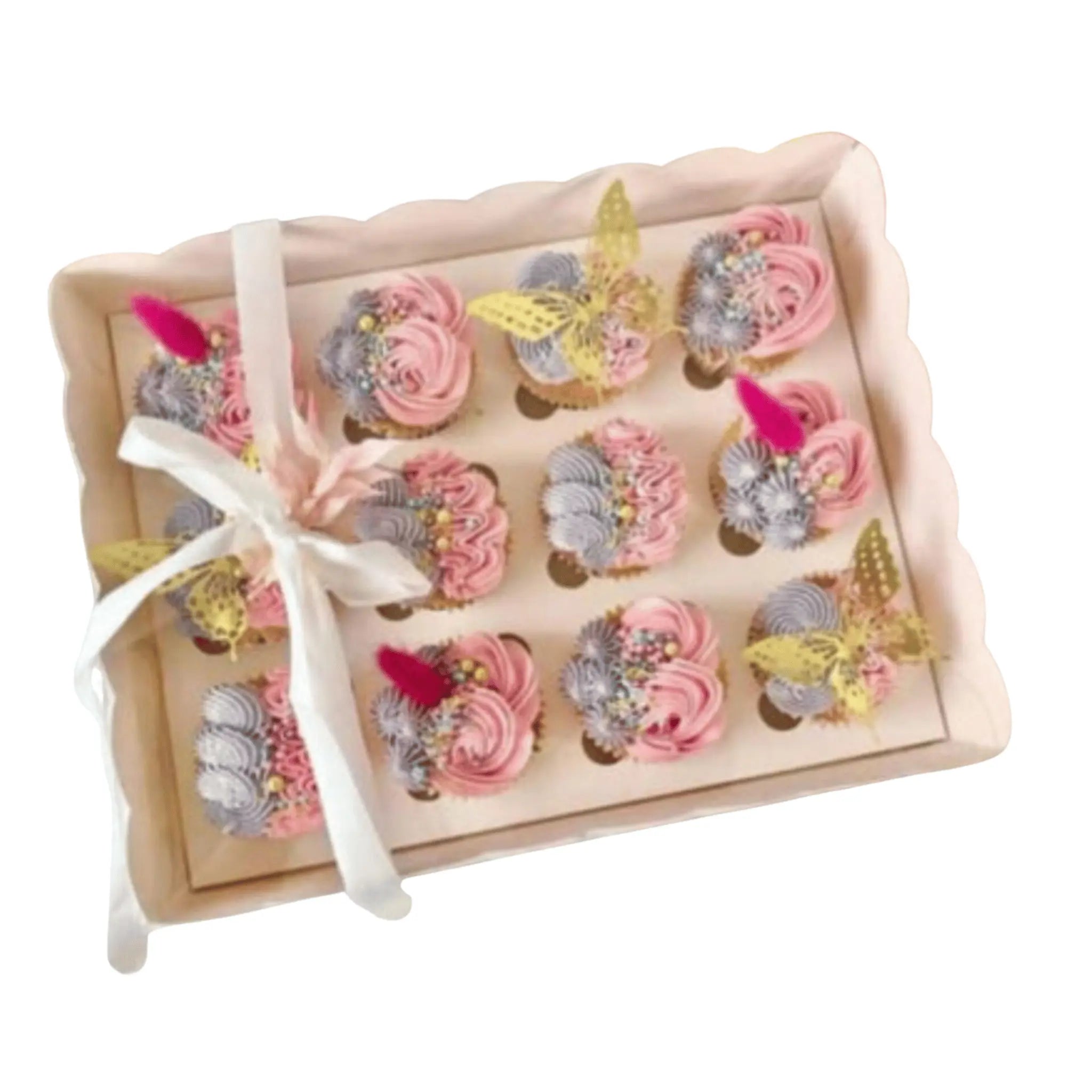 12 Cupcakes Transparent Lid Box | Clear Cupcake Packaging Box for Bakery & Gifts