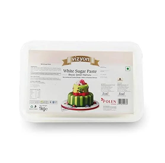Vizyon White Fondant 1kg | Premium Cake Covering Sugar Paste
