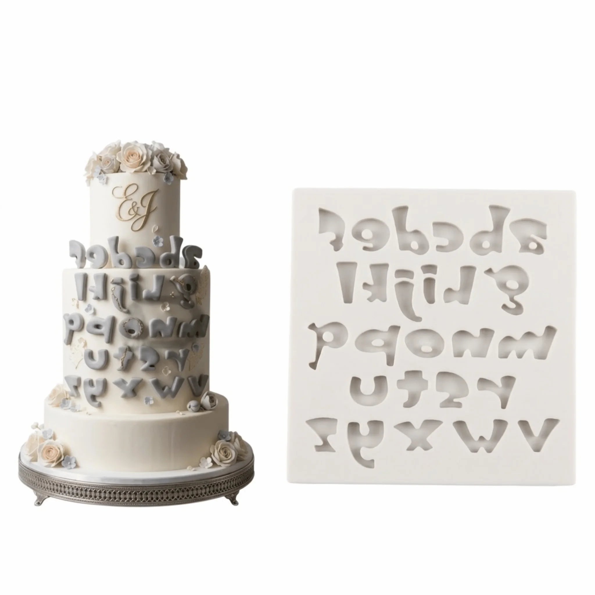 Puffy Font Lowercase Alphabet Silicone Mold | Cake, Soap & Resin Letter Mould