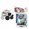 4Pcs Set 3D Tyre Silicone Fondant Mold | Cake, Soap & Resin Craft Mold