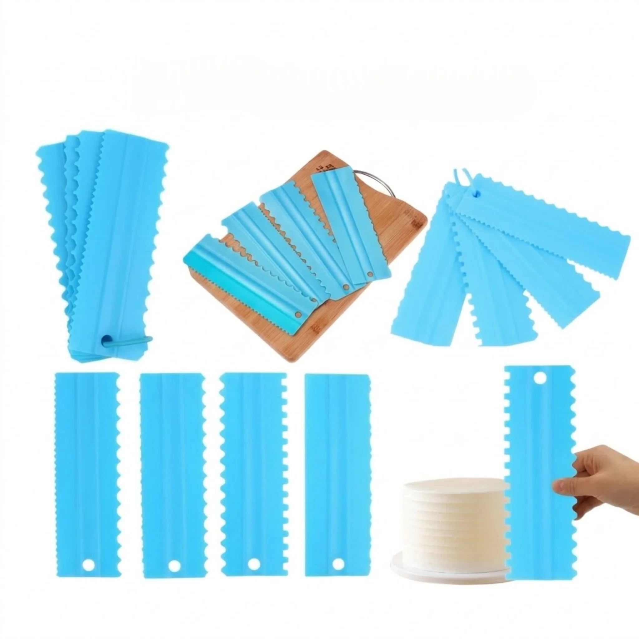 4Pcs Long Cake Scraper Set | Cake Decorating & Frosting Tools for Smooth Icing Finish