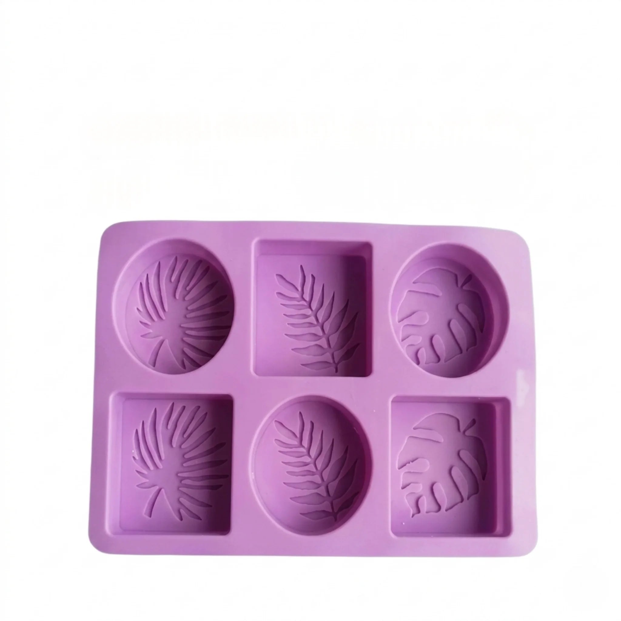 6 Cavity Oval Olive Leaves Silicone Soap Mold | Baking, Candle & Resin Craft Mold