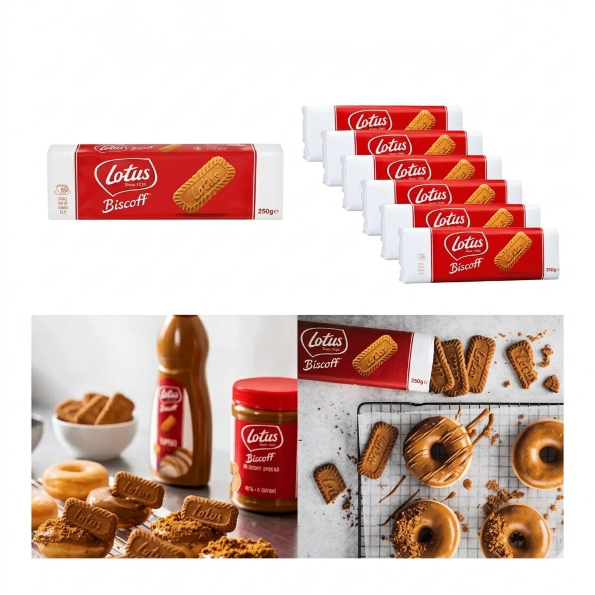 Lotus Biscoff 250g | Original Caramelized Biscuit Cookies for Snacks, Tea & Desserts